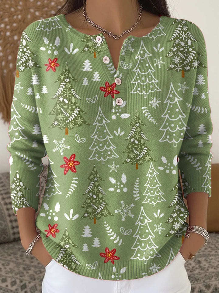 Hannah™ - Festive Christmas Tree Cardigan Sweater