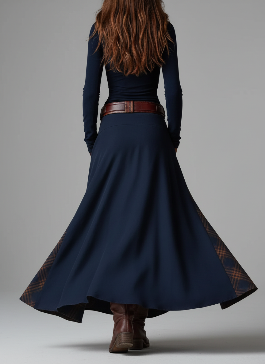 Charlotte™ - Elegant Suede Belted Maxi Dress