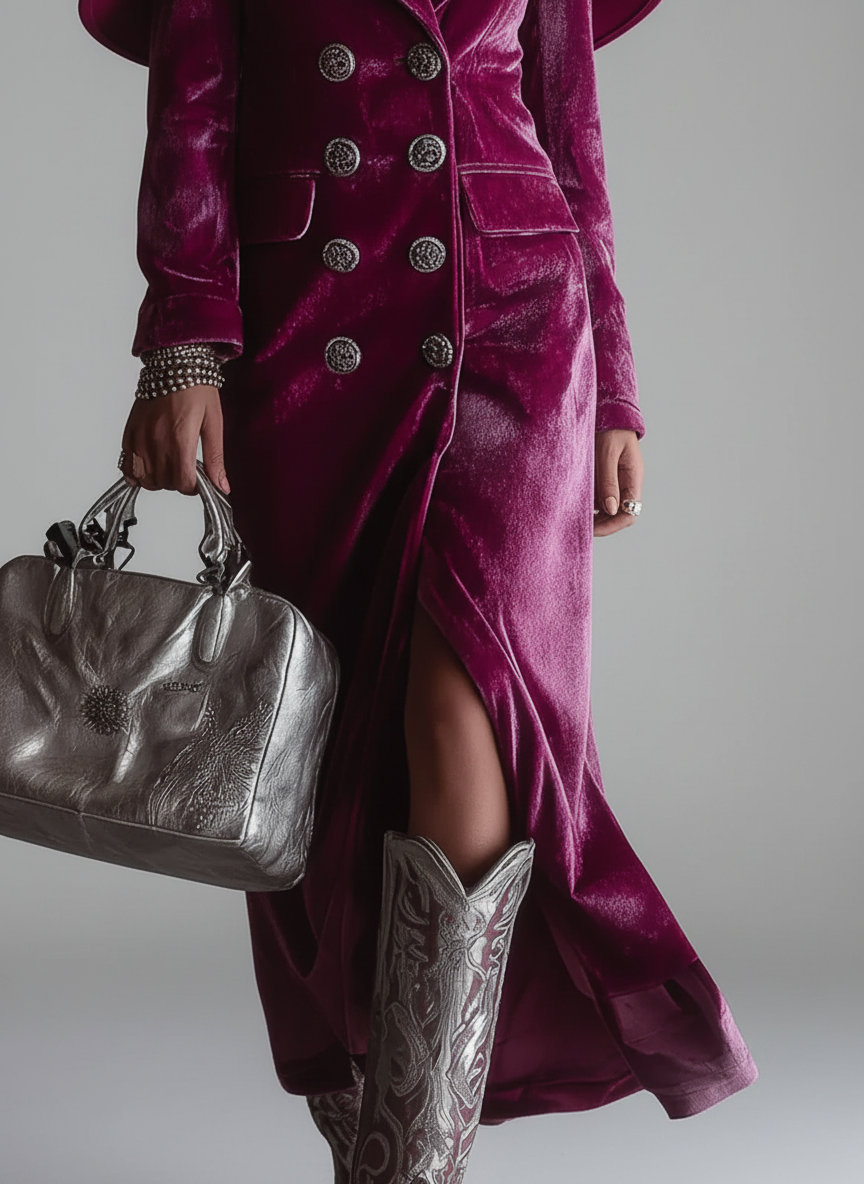 Olivia™ - Velvet Blazer Maxi Dress